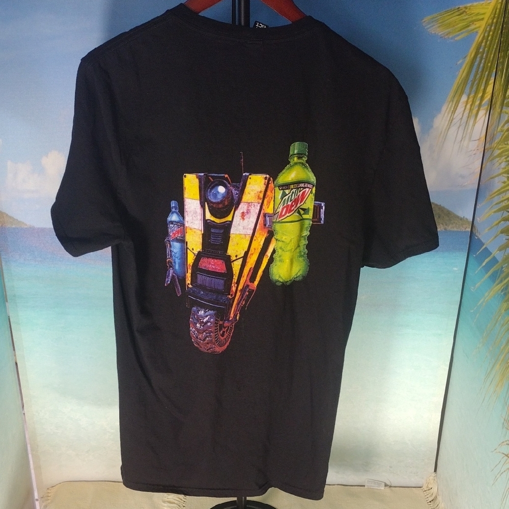 Mountain Dew X Borderlands District Classic Black Short Sleeve Tee LG - Picture 4 of 6